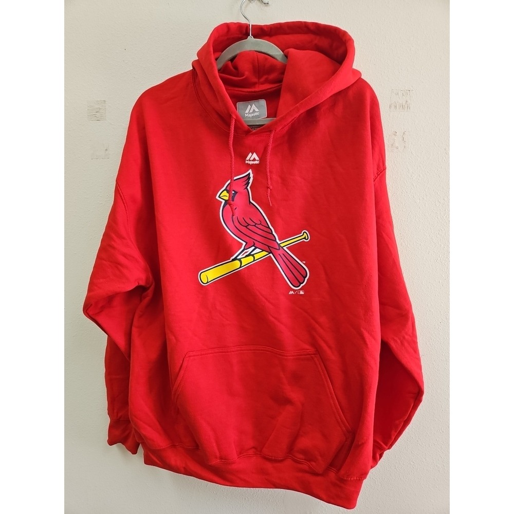 Cardinals Hoodie Mens Large St Louis Cardinal Pullover Sweatshirt Xl